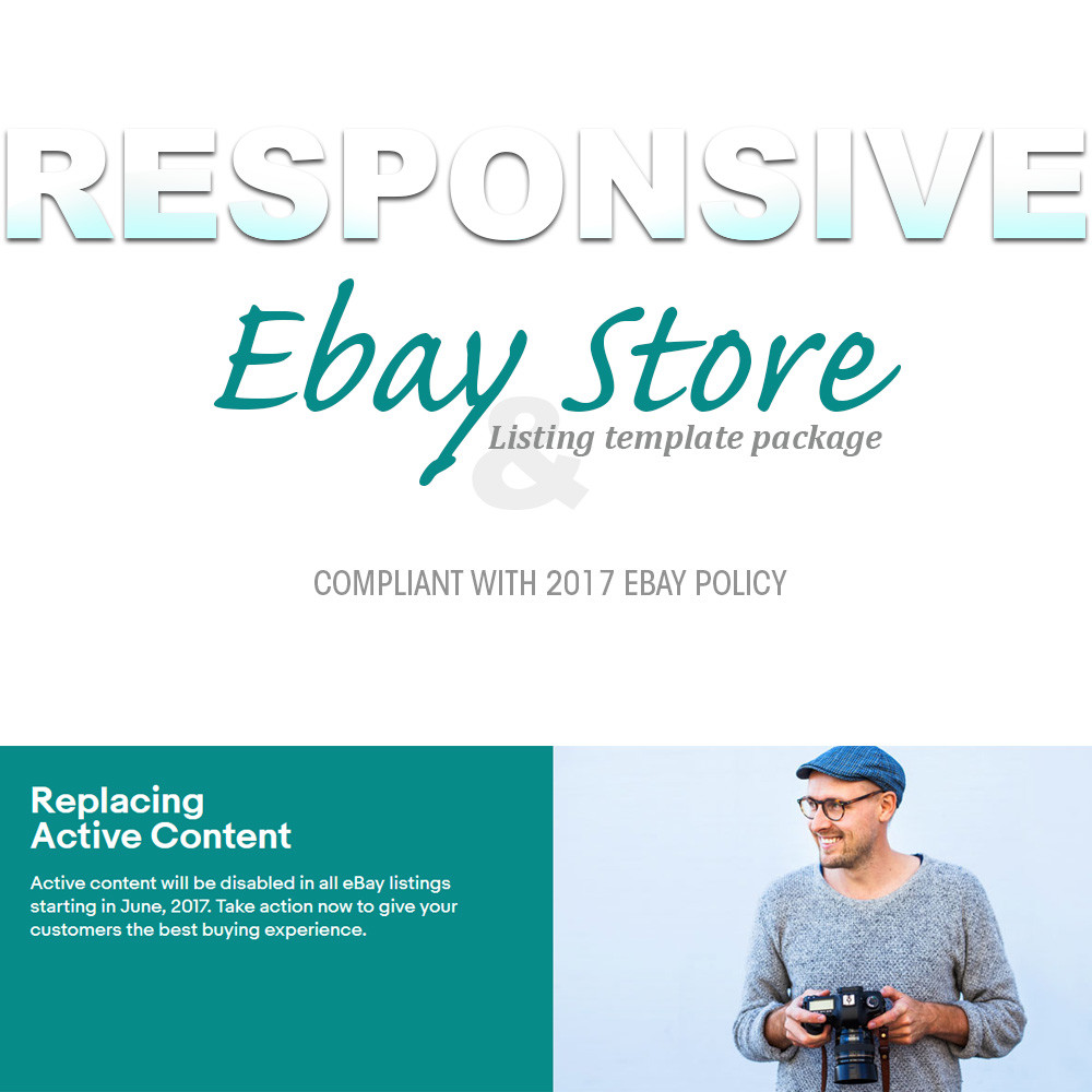 Ebay Listing Template Mobile Responsive Auction Compliant 2021 Design Html Https