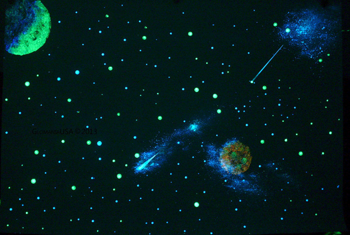Glow in the Dark Daytime Invisible Star Ceiling Painting Kit Astronomy Murals