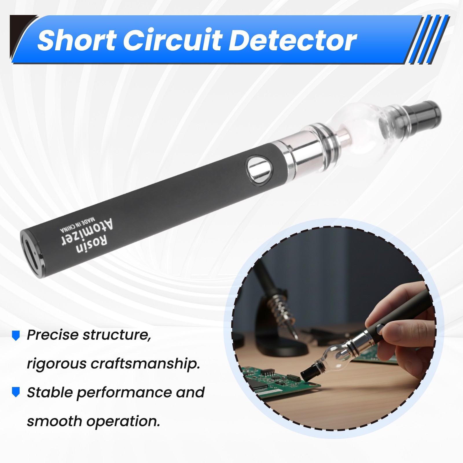 Portable Rosin Atomizing Pen Short Circuit Detector,for Motherboard Repair8607