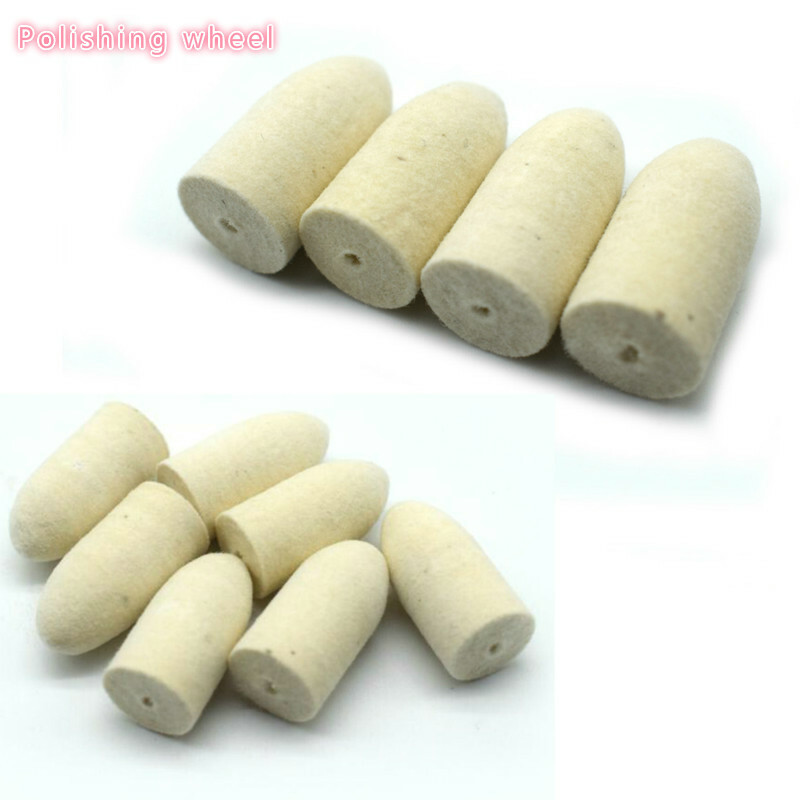 25Pcs Felt Polishing Pad Buff Clean Wheel Point Mandrel for Rotary Tool