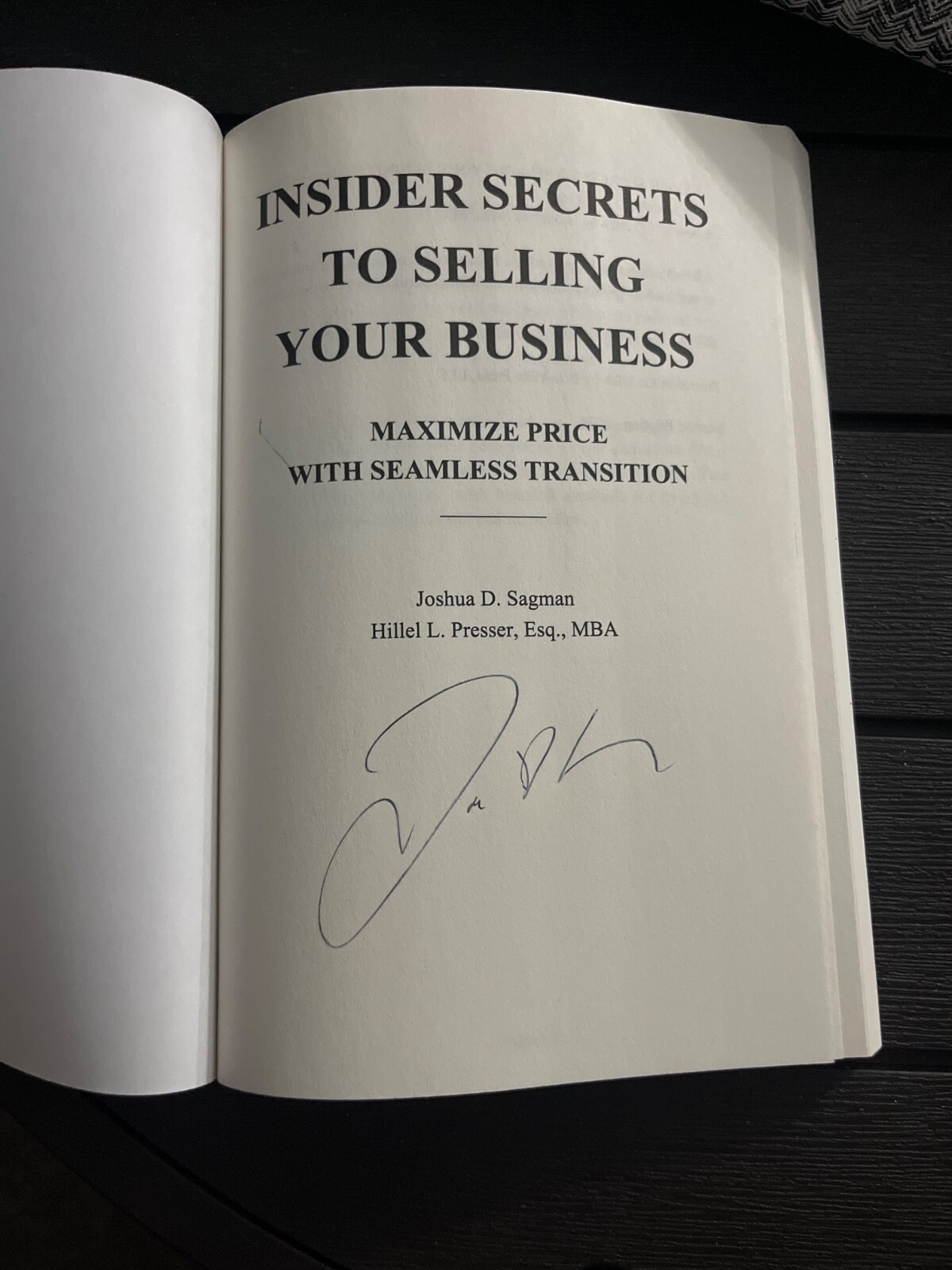 Signed book autographed book business how to sell your business book