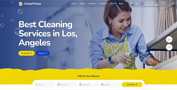 Cleaning Service Websites Design for Sale with / for 1 month Web Hosting