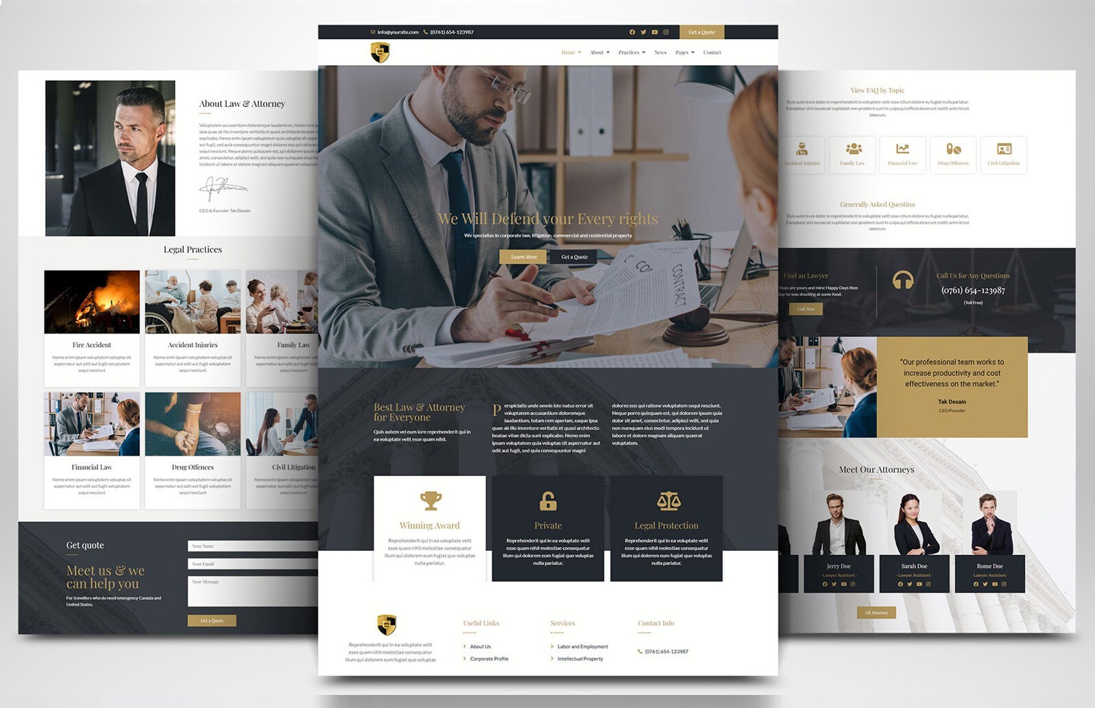 Lawyers, Law, Attorney, Justice & Tax Website Professional Responsive Website