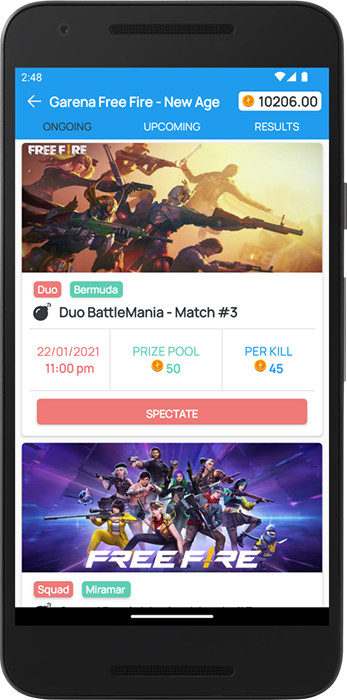 Battleon Esports Tournament Platform | Android App + Website + Admin Panel