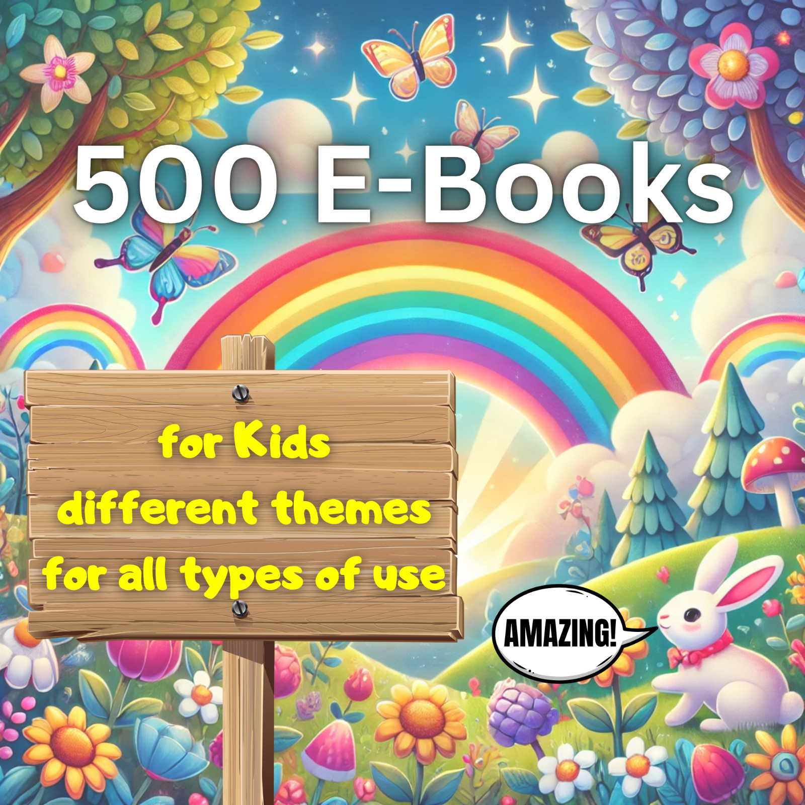 500 e-books for children in English with PLR license