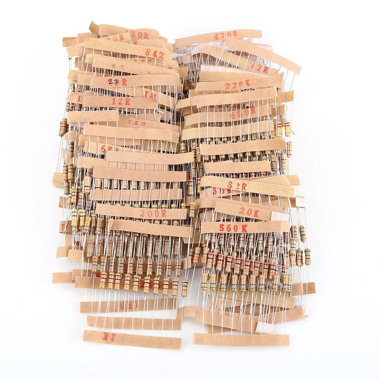 1000 Pcs 100 Values Resistor Kit, 5% 1/2 Watt Resistors Kit, Resistors Assort…