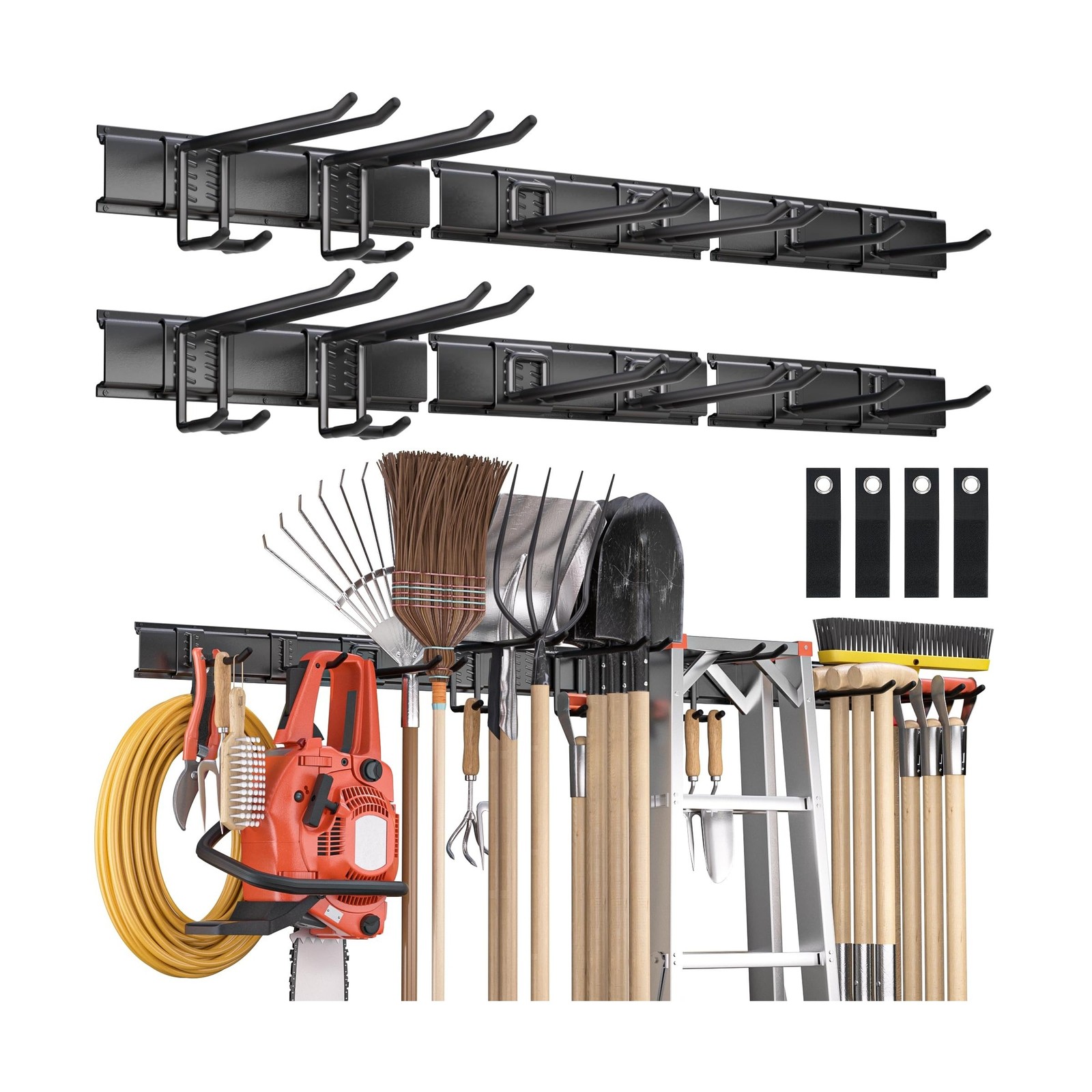 Garden Tool Organizer Wall Mount, 96 inches Tool Storage Rack with … Fast Ship