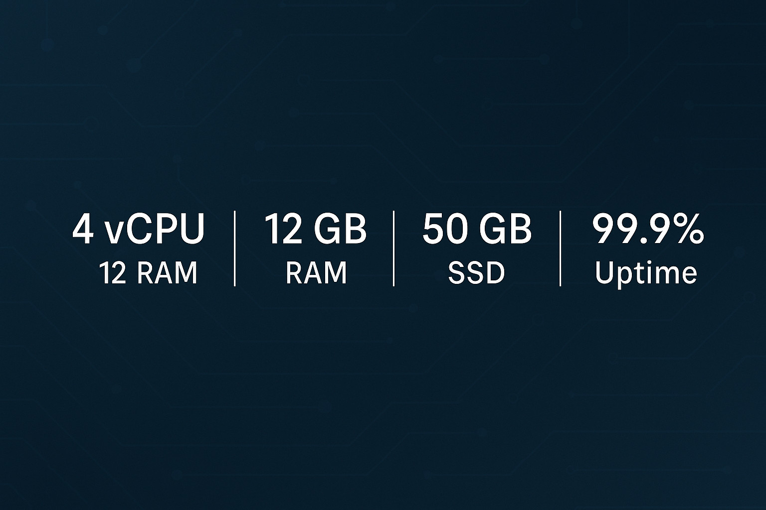 Linux VPS Hosting 12GB RAM / 50GB SSD / 4 vCPU – Unlimited Bandwidth / 12 months