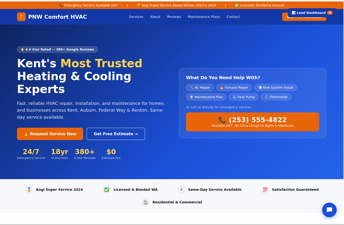 Custom WordPress Website Design for Construction Company | Pro Contractor Site