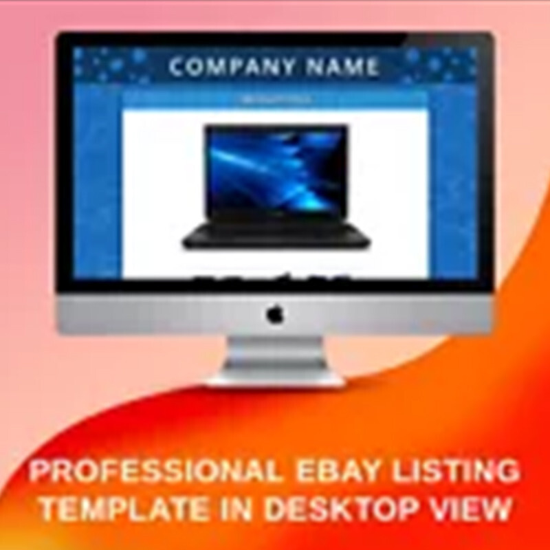 Mobile Responsive eBay Listing Template Auction Gallery Html Professional Design