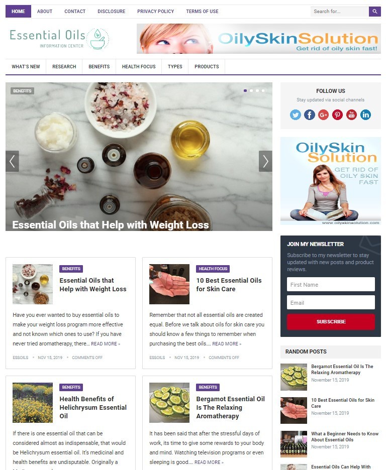 DFY ESSENTIAL OILS WORDPRESS THEME+FREE SETUP PRE-DESIGNED BANNERS AND ADS