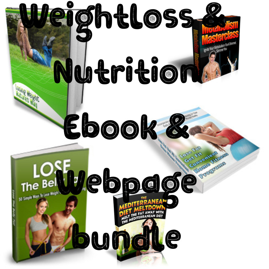 Huge Weight Loss E books, Guides, Website Pages & Courses Bundle w/MRR License