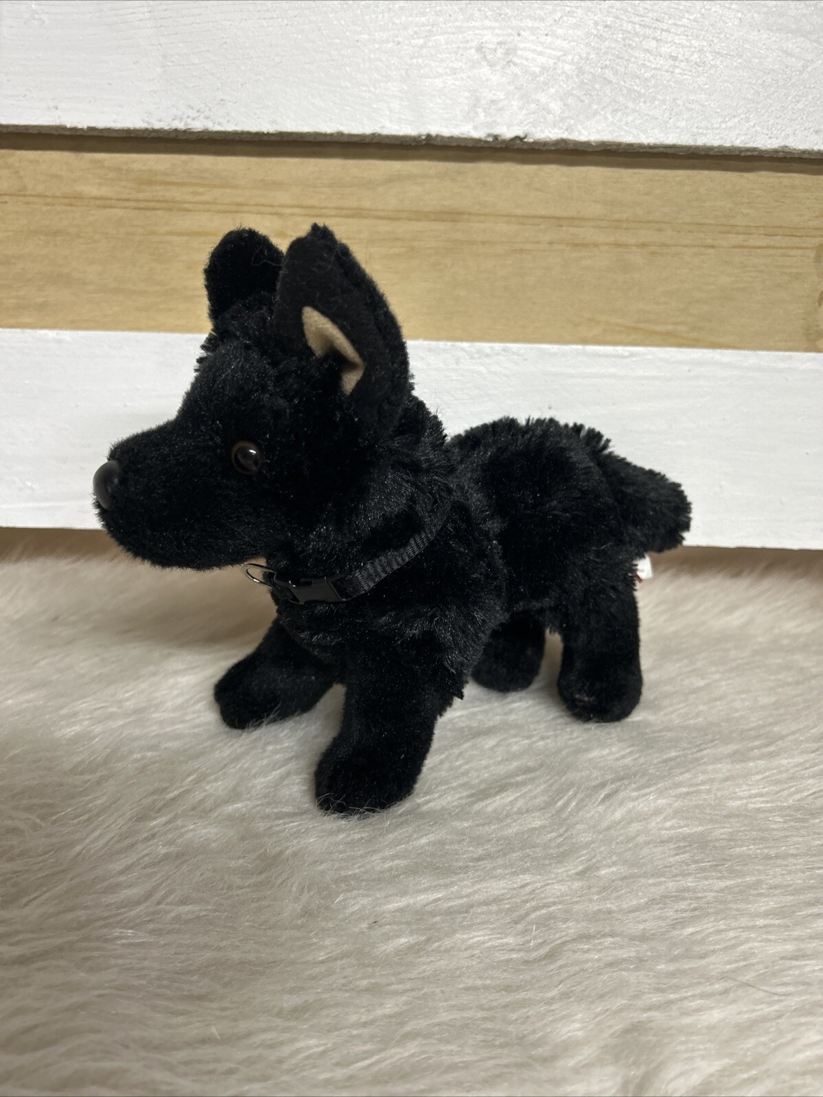 Harko 8″ Black German Shepherd Plush Stuffed Animal Dog Douglas Toy With Collar