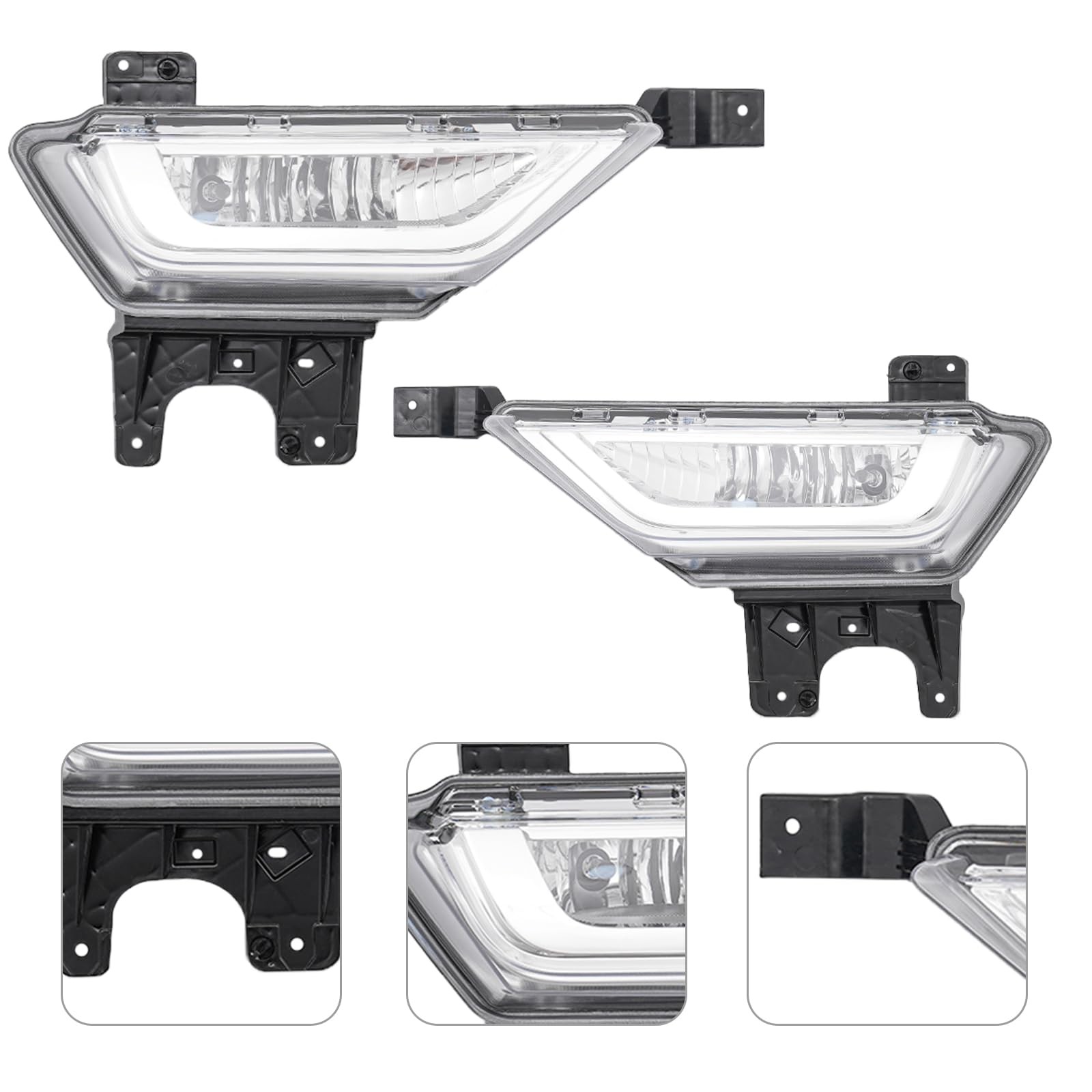 Replacement Fog Light Pair for F150 2021-2023 Halogen with LED DRL