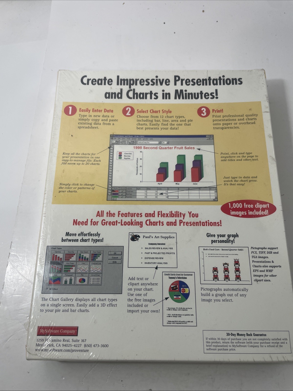 Presentations Charts Professional Tools For Small Business PC CD ROM New Sealed