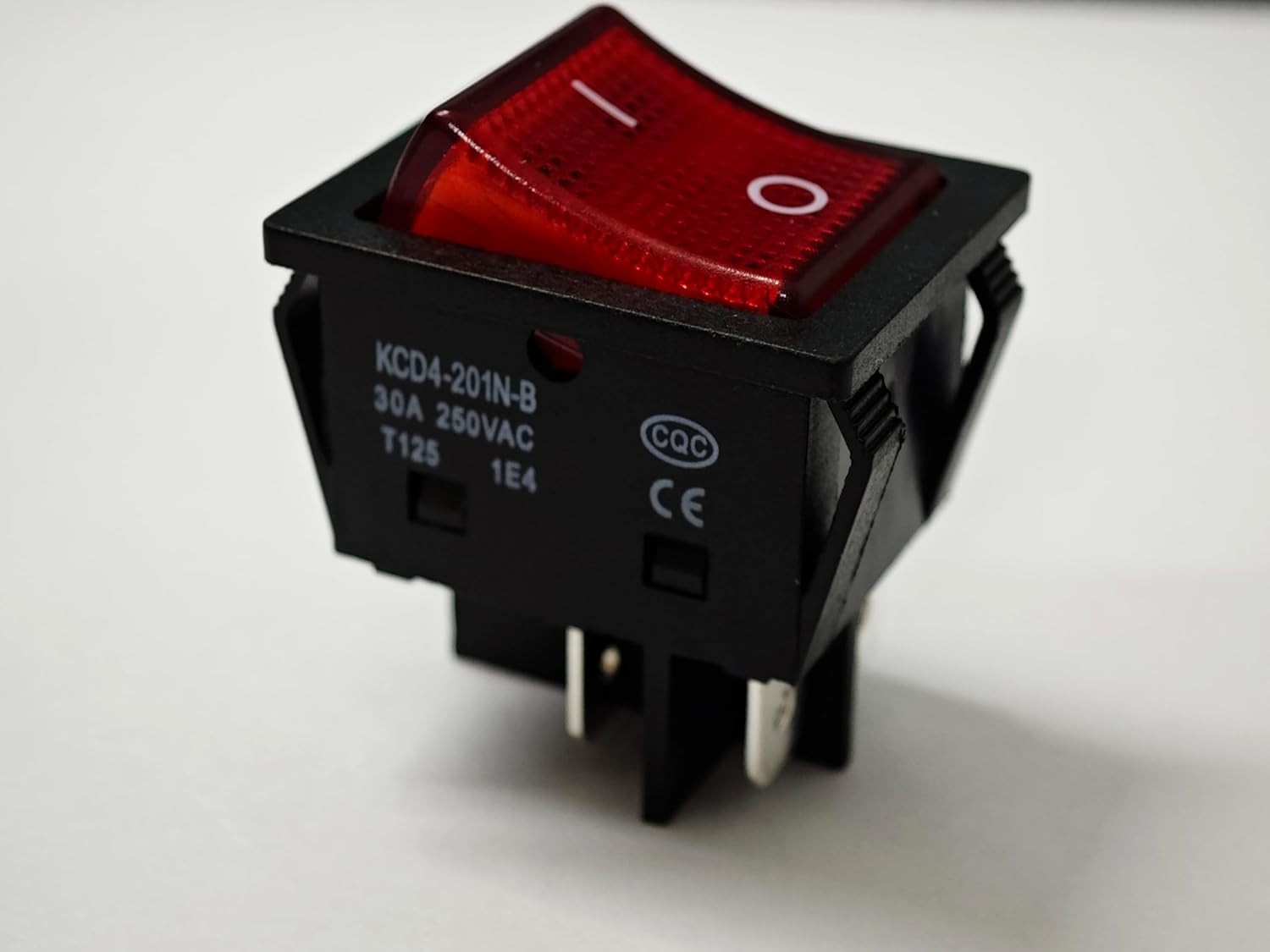 “2 Pack 30A 250V Rocker Switch, Red LED, DPST 4 Pin, Heavy Duty, 120V Toggle “