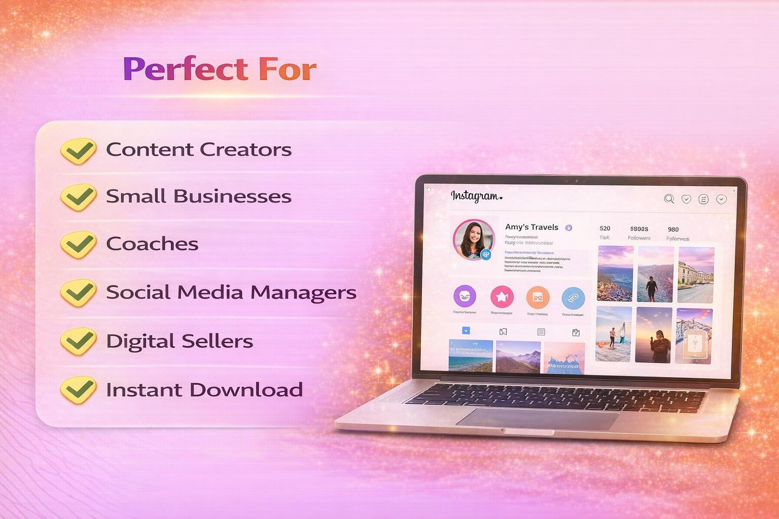 Instagram Growth Guide PLR MRR, Editable Canva Template, DFY Digital Product