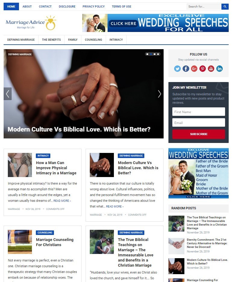 DFY MARRIAGE WORDPRESS THEME+FREE SETUP PRE-DESIGNED BANNERS AND ADS