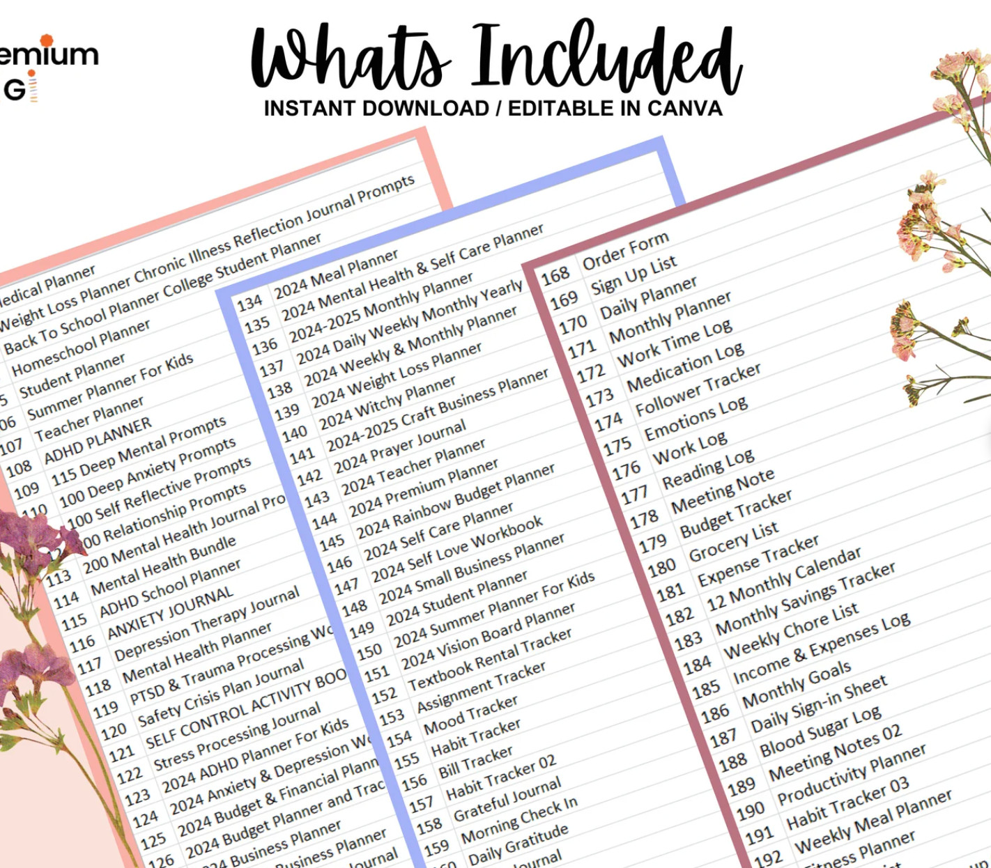 14500+ Pages PLR Canva Template Bundle, 200 Templates, Planners, Journals