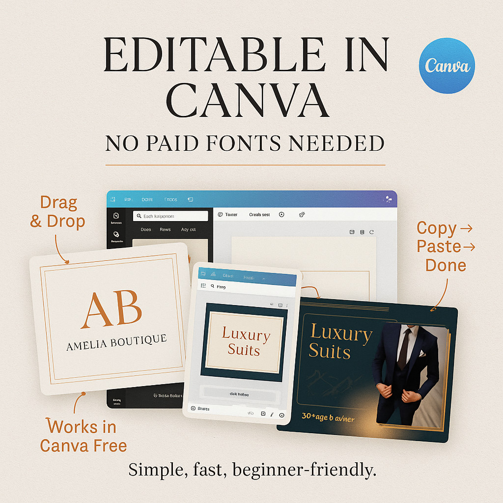 Etsy Seller Branding Kit – Logo, Banner & Product Template Pack
