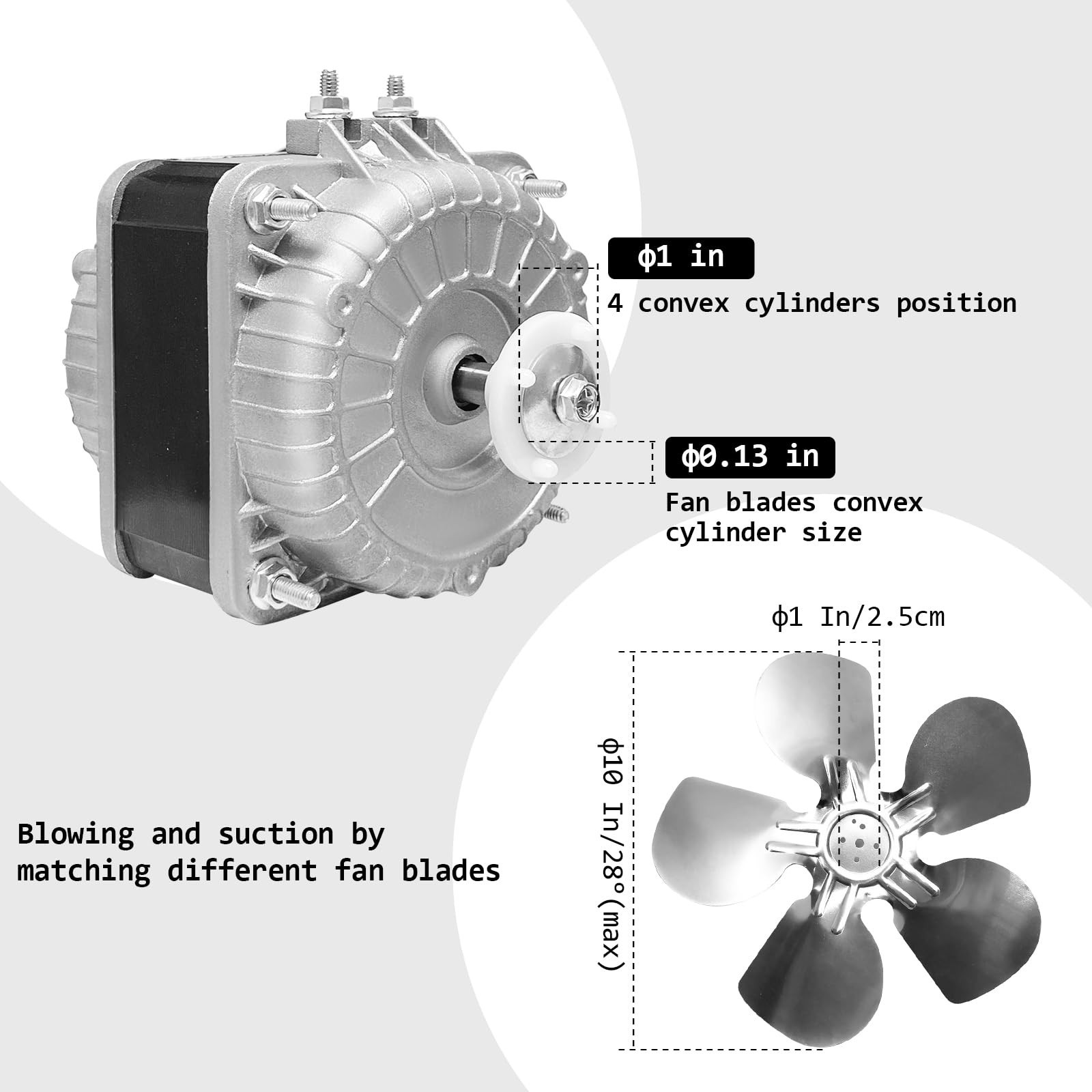 YZF18-25 Fan AC Motor(Copper Wire) 120V 60HZ 18W 1.01A,YZF18-25 Shaded Pole M…