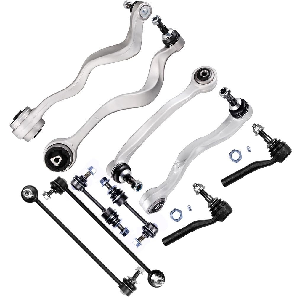 10pcs Suspension Kit BMW 5 Series 2004-10 Control Arm Sway Bar Link Tie Rod End