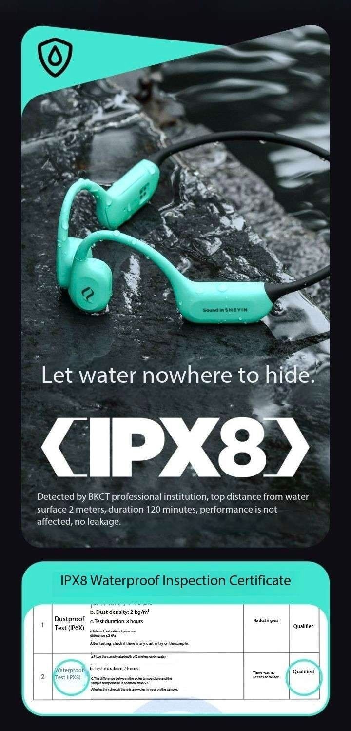 SHEYIN X8 Bone Conduction Bluetooth Headphones with Ultra Long Battery Life