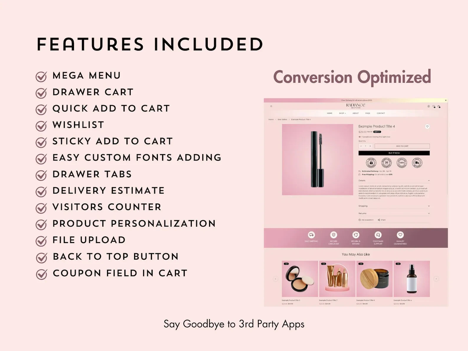 Radiance Beauty Shopify Theme, Skincare Cosmetics Store, Makeup Website Template