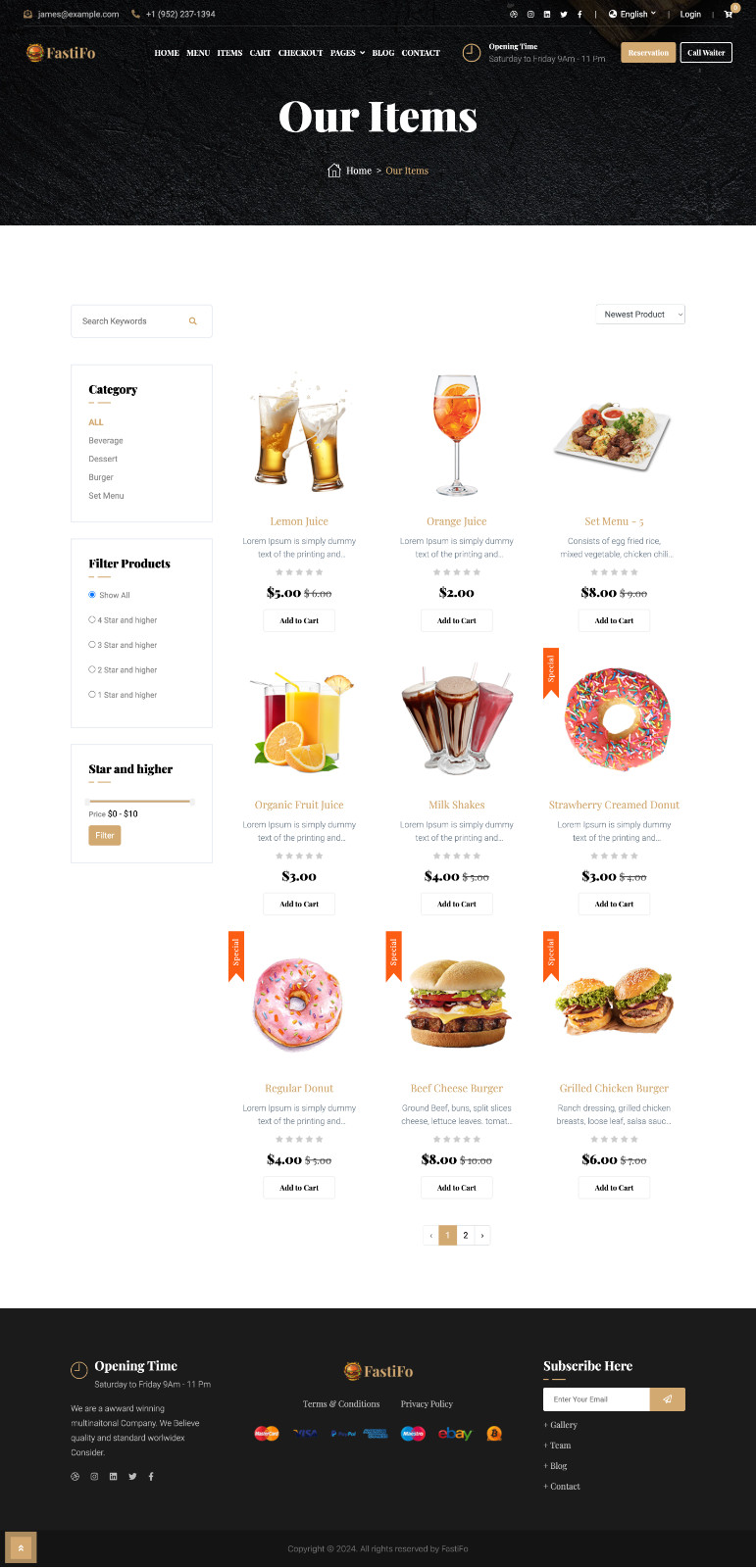 Restaurant Menu, Online Ordering, Website – Done-for-You, Mobile-First | 1 Year