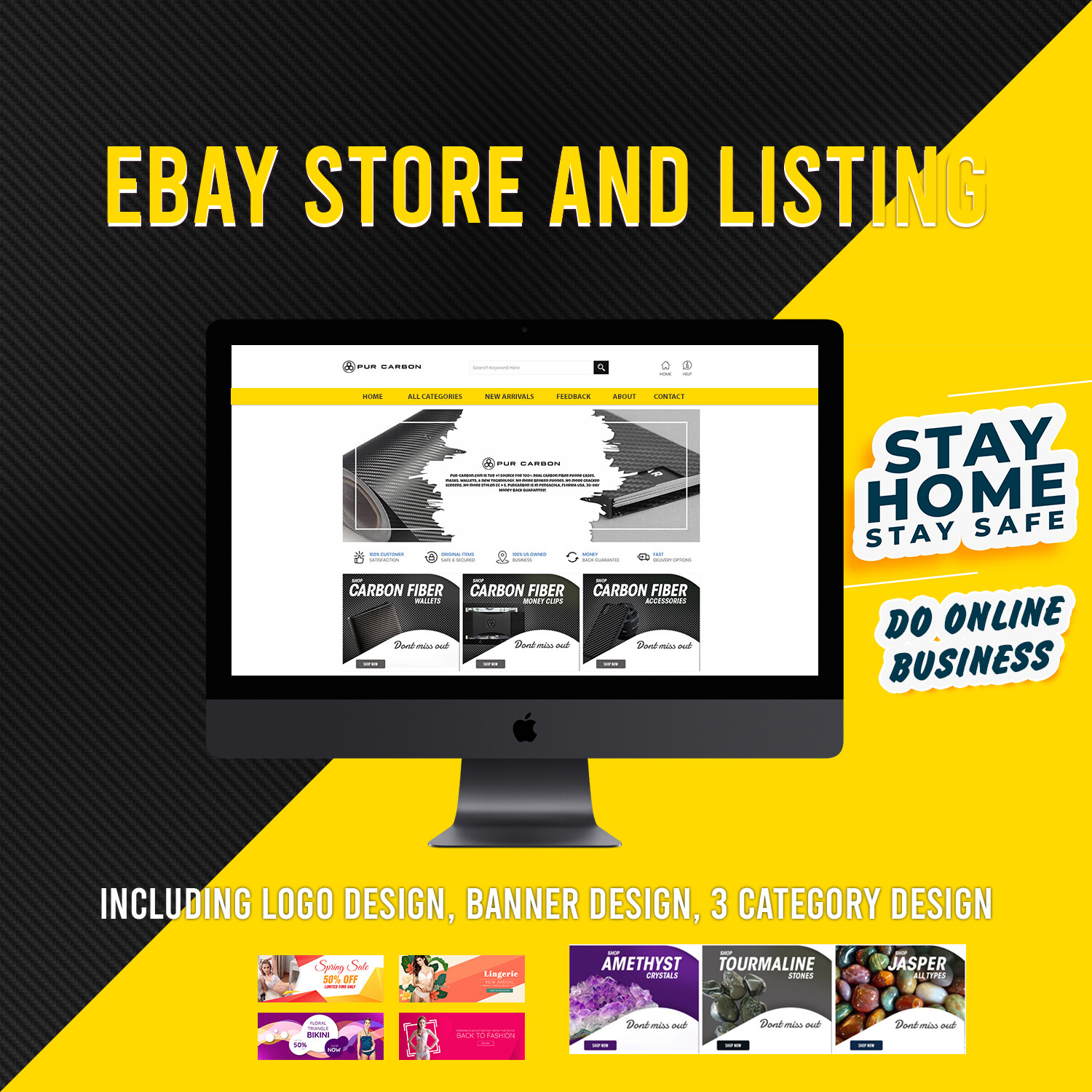 Ebay Design Store & Listing Template 2024 Responsive With FREE LOGO DESIGN, TEAL