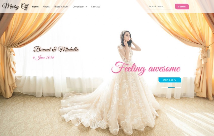Wedding Responsive Website, Elegant Wedding Website, Custom Web design