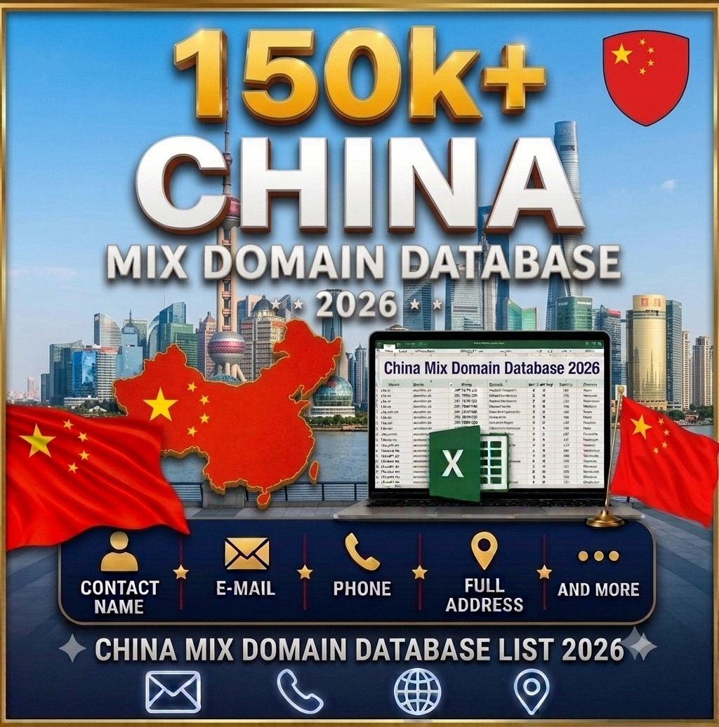 150k CHINA Email Database list 2026 | Contact Leads (Excel file)