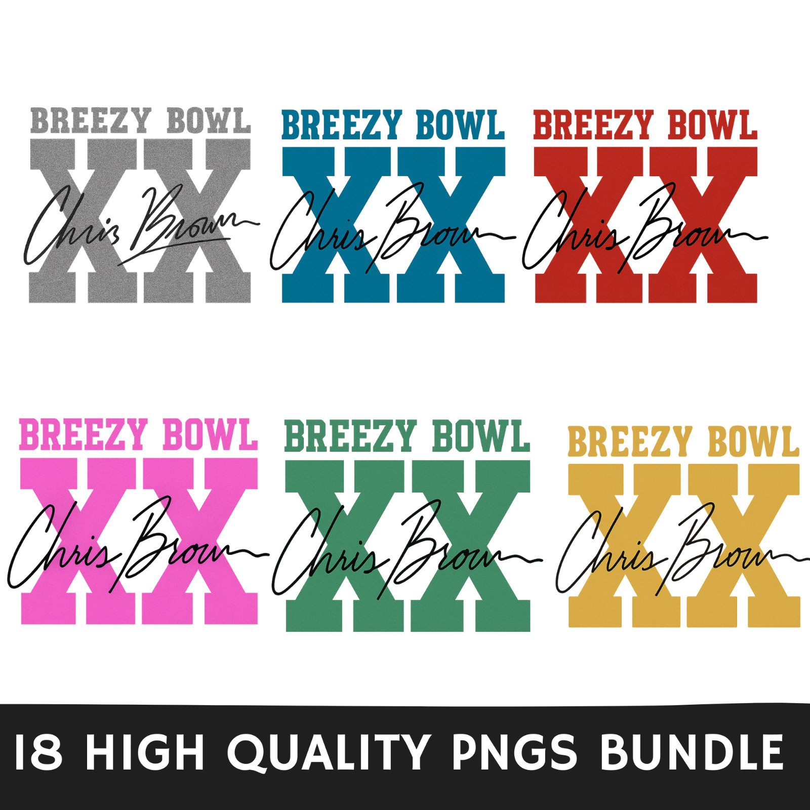 18 PNG File Breezy Bowl XX T-Shirt Design, Chris Brown Breezy Bowl XX Tour Png