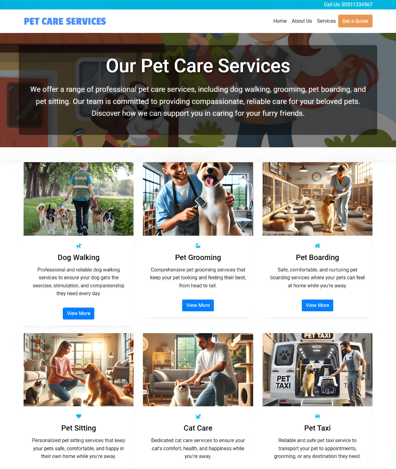 Pet Care Services Business Website | Ready-to-Use Professional Platform