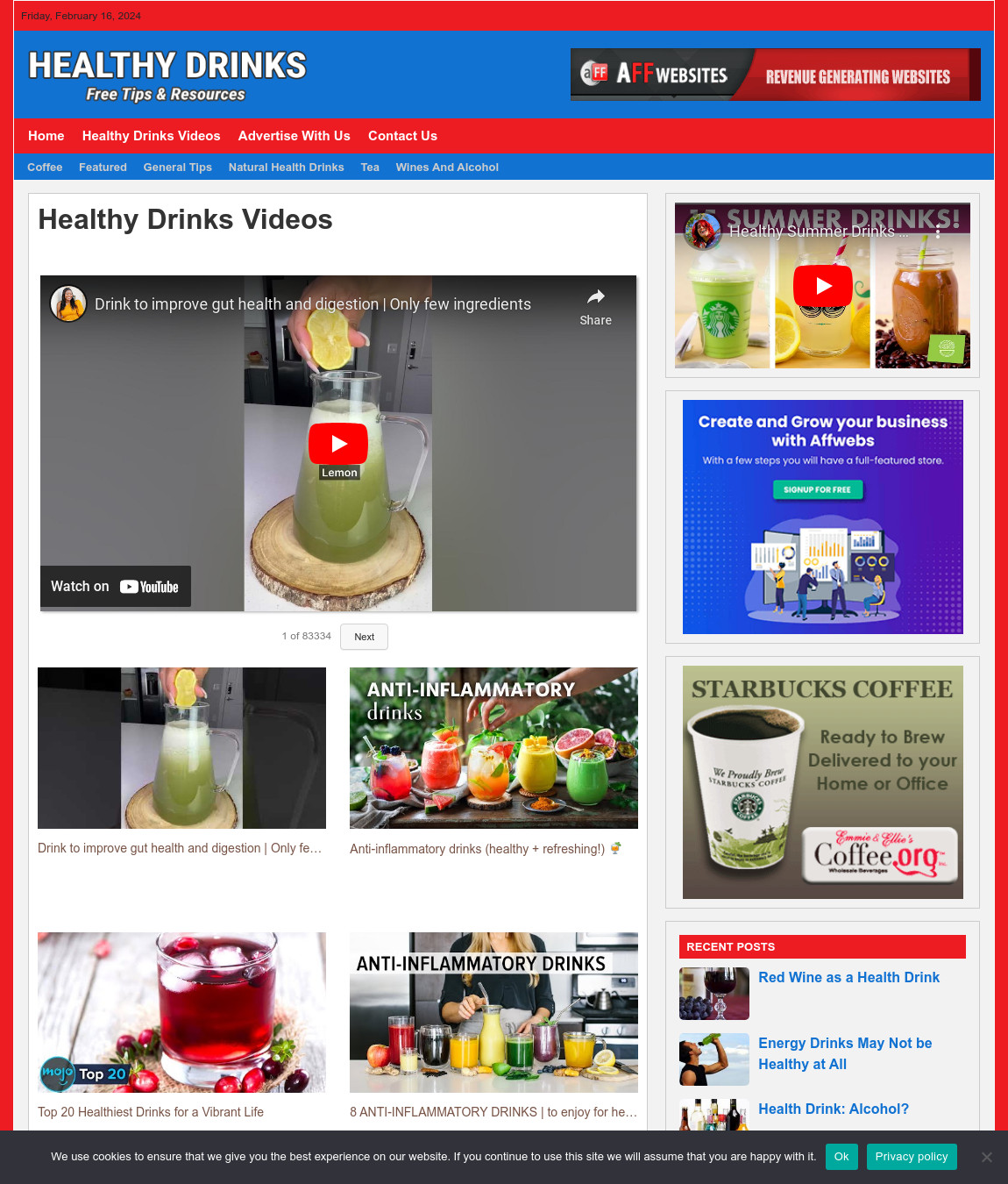 HEALTHY DRINKS Website Business For Sale – Work From Home Business Opportunity