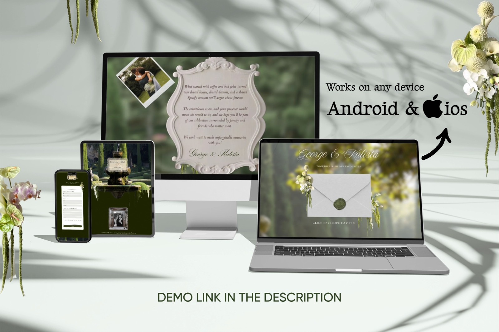 Wedding Website template | Rsvp invite | custom wedding site editable in canva