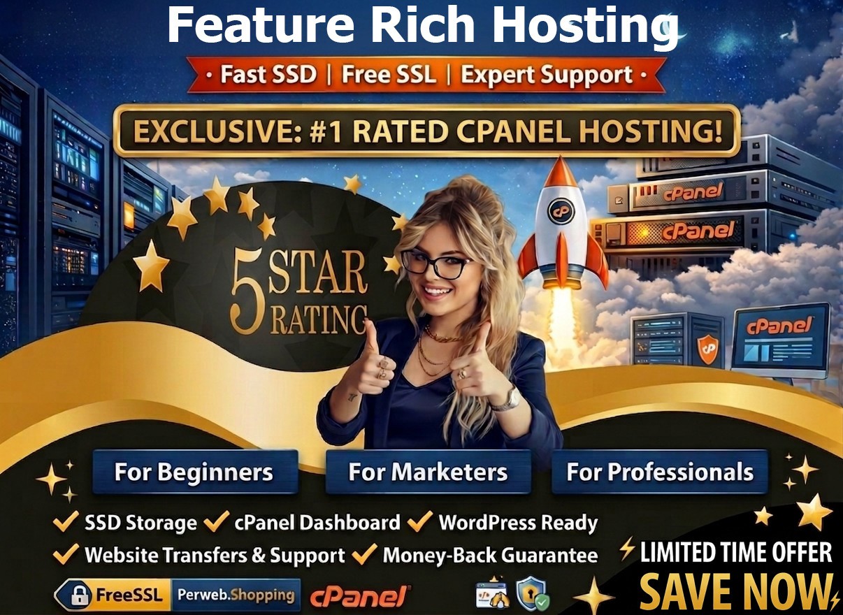 Feature Rich Hosting – 🌟Unlimited SSD + SSL + Fast Websites Emails | $14.99/Yr