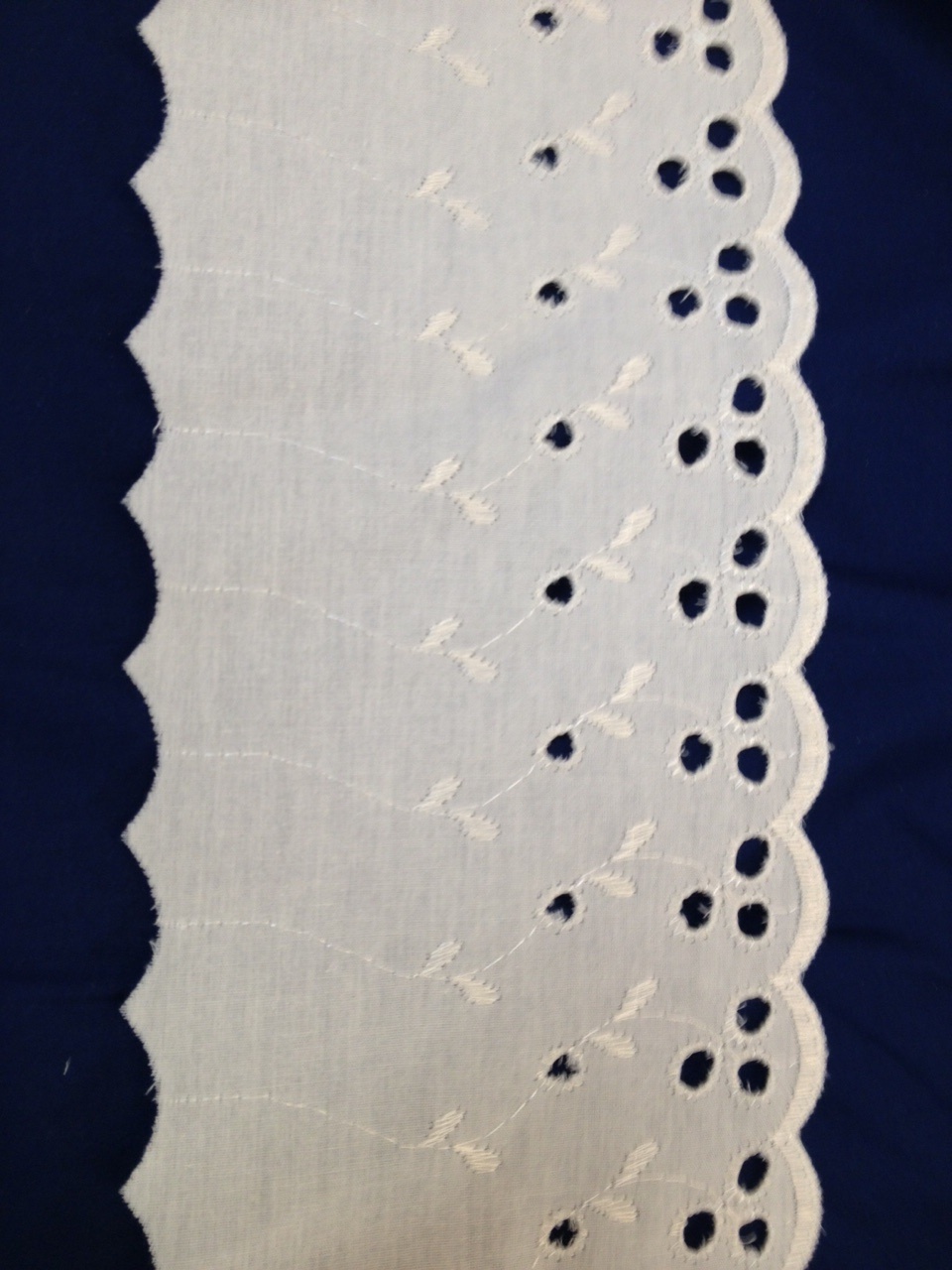 10 yards embroidered eyelet Lace OFF White 4 1/2″ wide Trim Sewing