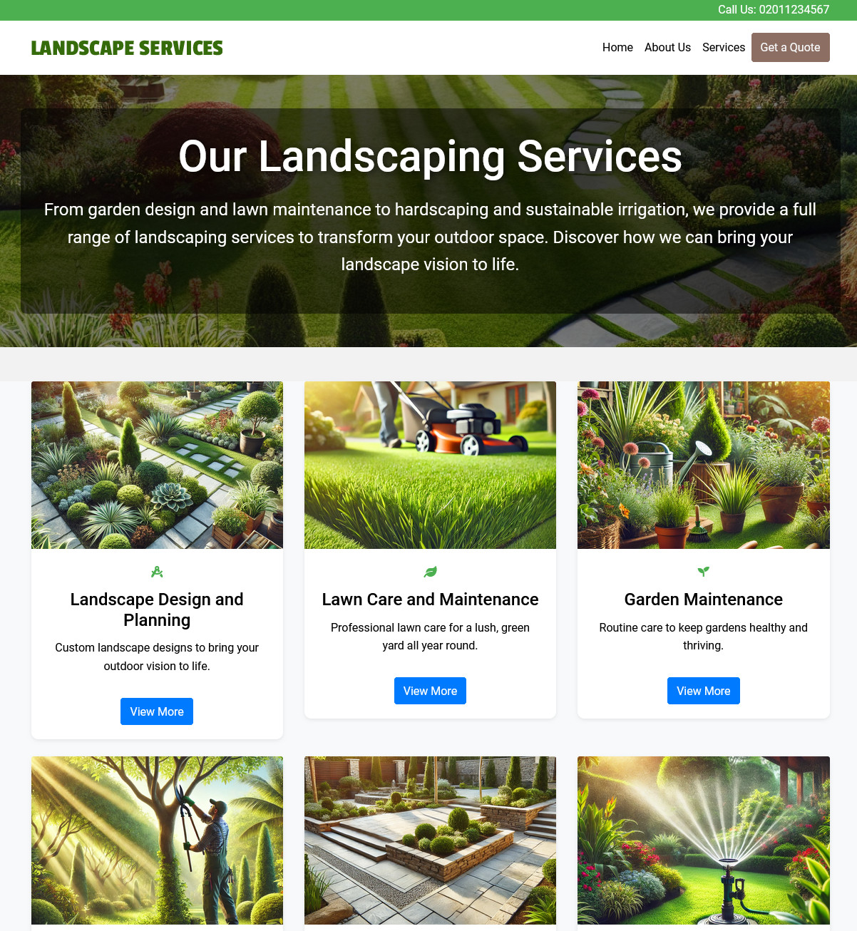 Landscaping Services Business Website | Ready-to-Use Professional Platform