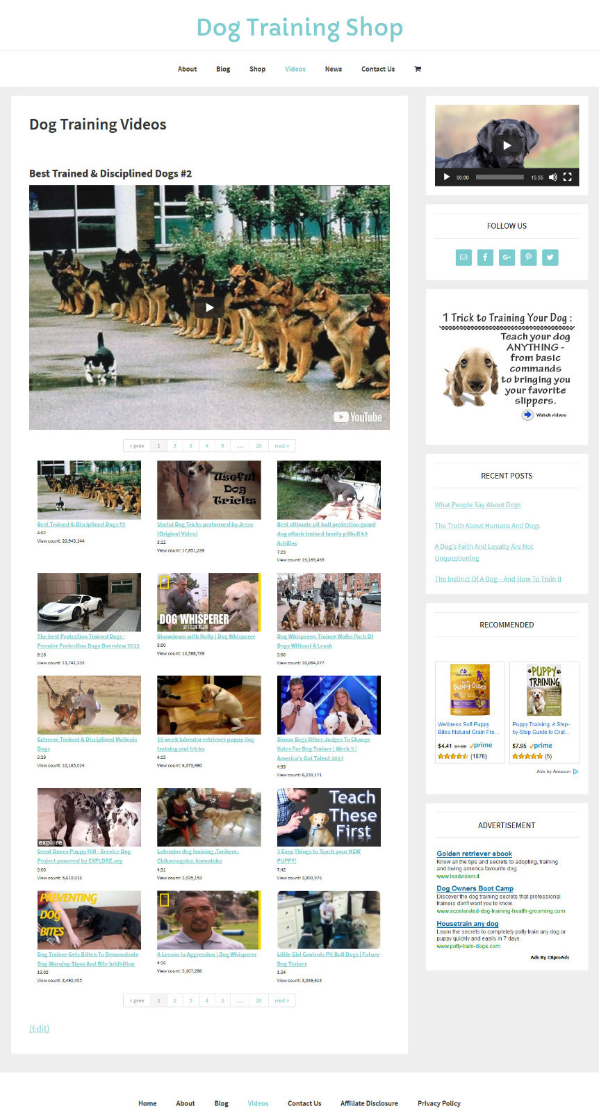 [NEW DESIGN] * DOG TRAINING * store blog website business for sale AUTO CONTENT