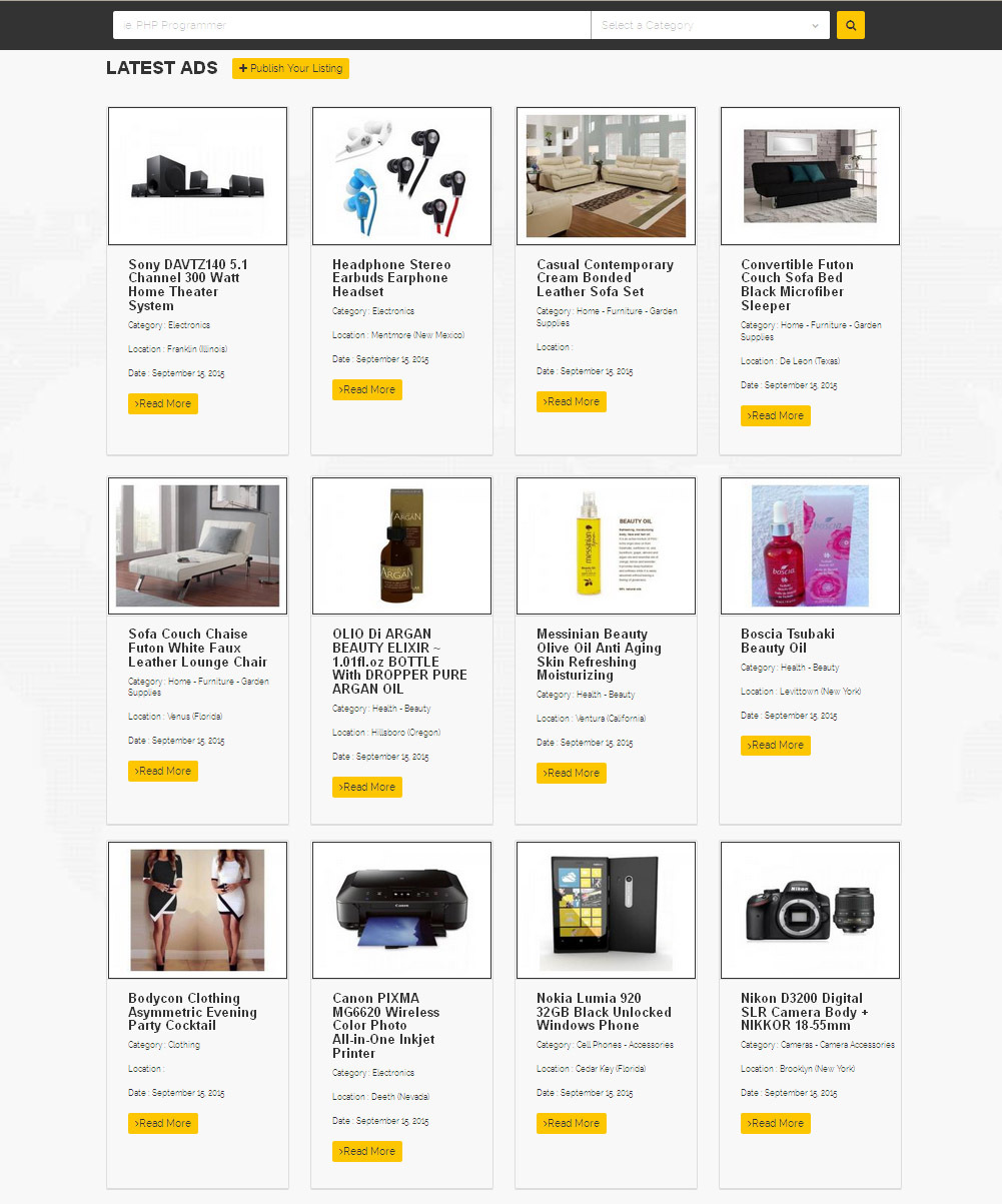 Classified Ads Website For Sale + Free Hosting Installation