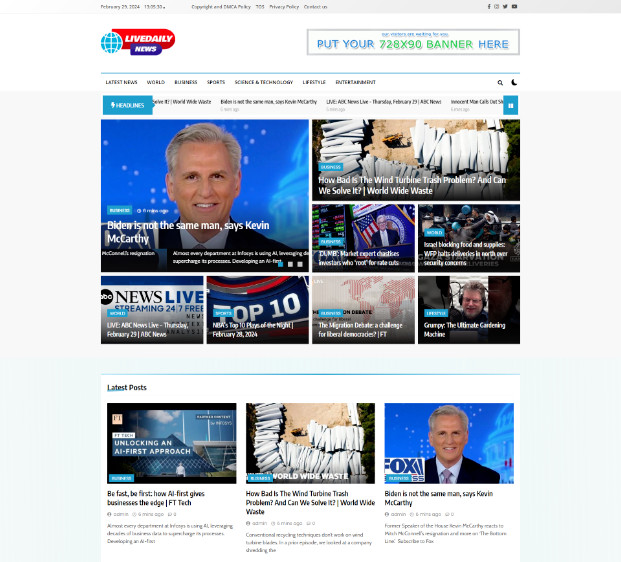 Fully Automated News Website