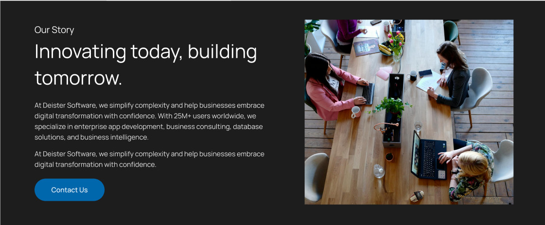 About Us Website Template Enterprise Software Design Corporate Business Land