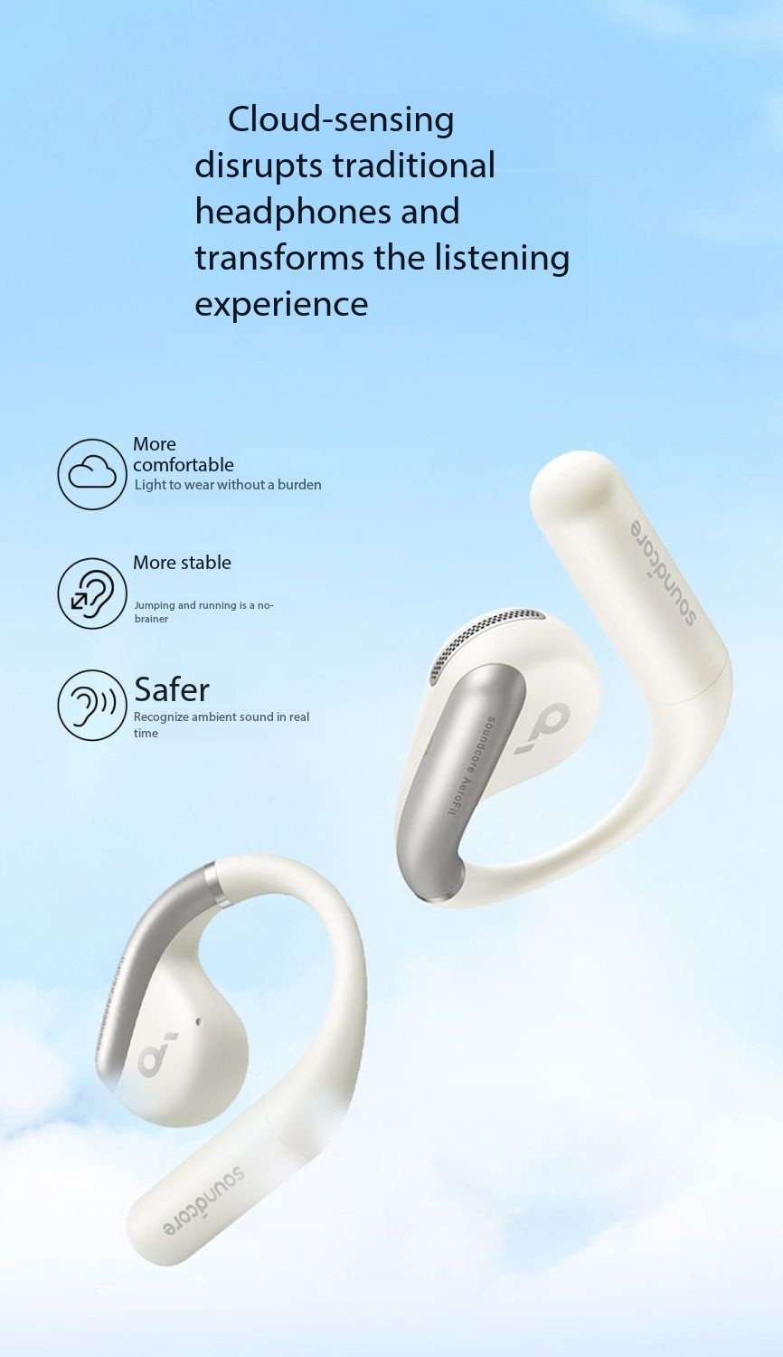 SOUNDCORE AeroFit Light Jump Line Open Bluetooth Ear Hook Earphones