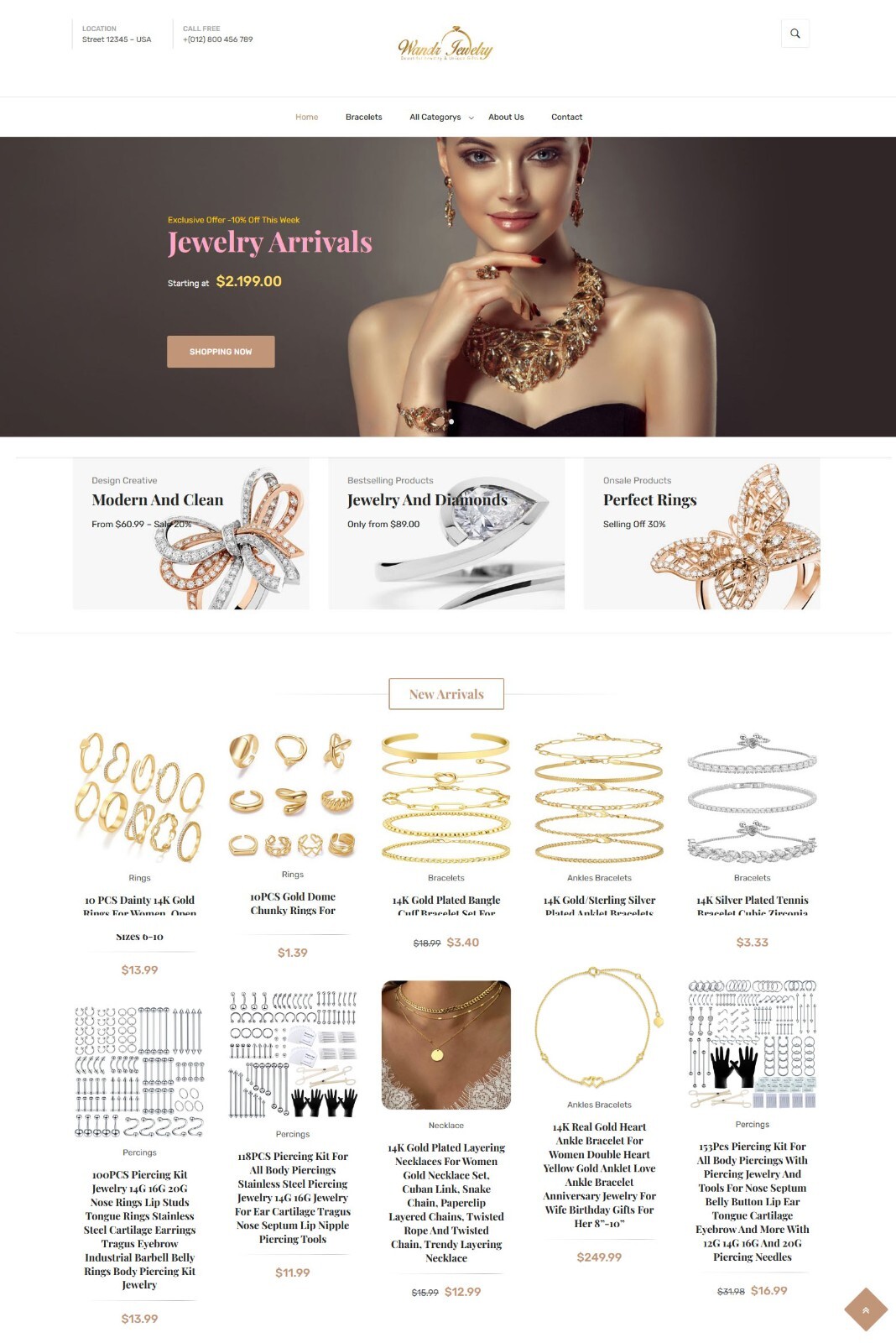 Jewelry Amazon, Aliexpress Affiliate Dropship Website For Sale + Free Hosting