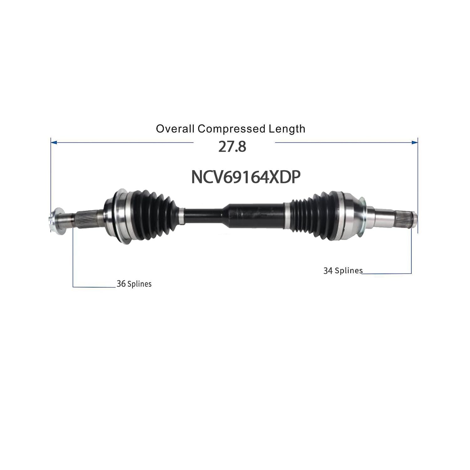 NCV69164XDP CV Axle Front Left Right for Sequoia 2008-2022 Tundra 2007-2021