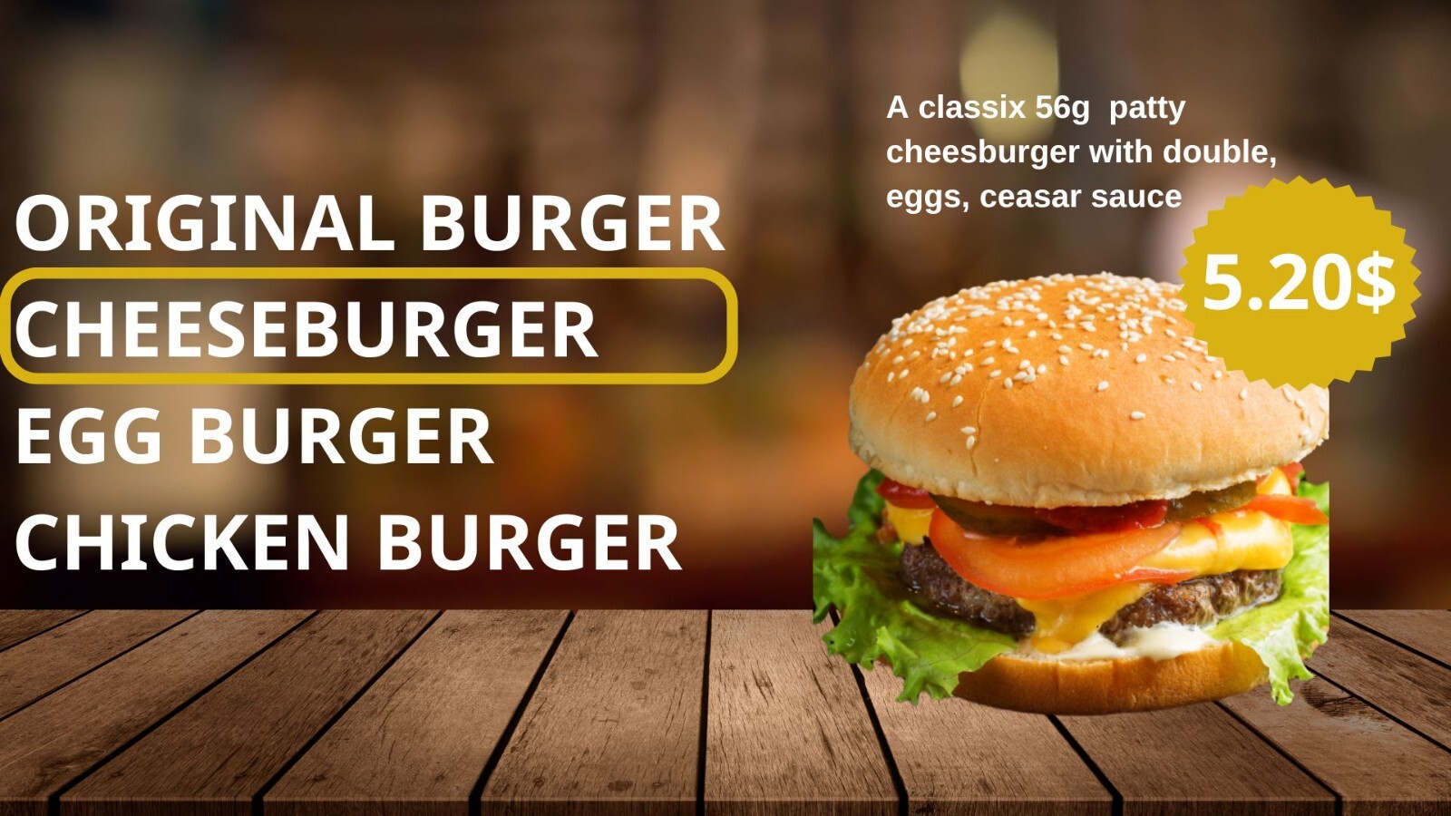 Animated Digital Download Tv Restaurant Menu Template, canva template