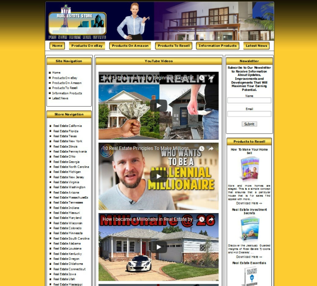 Fully Automated REAL ESTATE WEBSITE for Sale Amazon Store Adsense
