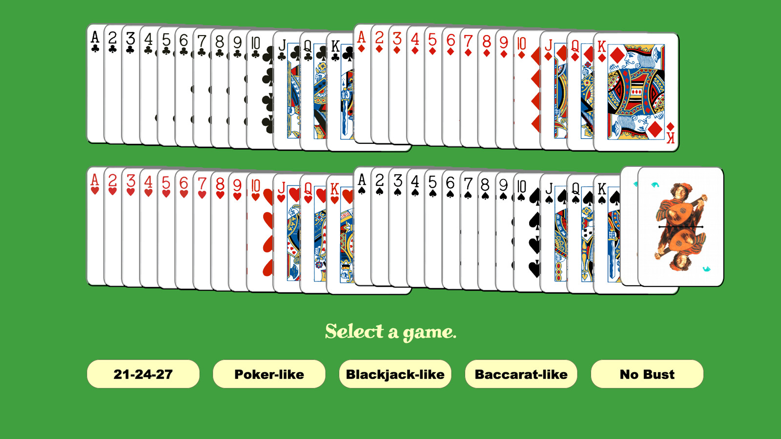US Patent 9162137B2 issued for invention of a new family of casino-card games