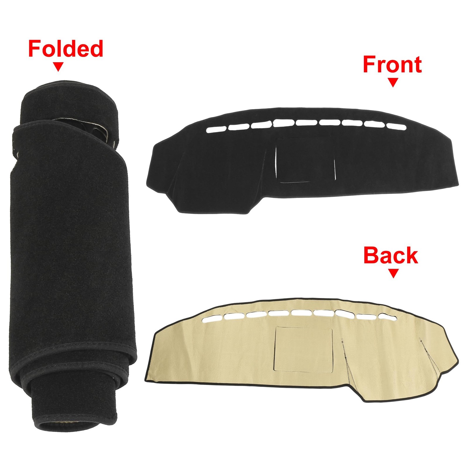 X AUTOHAUX Car Dashboard Cover Non-Slip Mat Carpet Replacement Polyester for …